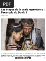 Les Étapes de La Vraie Repentance - L'exemple de David ! - Chrétiens Lifestyle