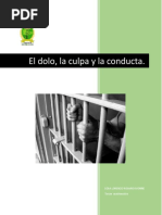 Tarea Derecho Penal II Dolo, Culpa y Conducta