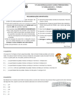 3º Simulado - 1 Etapa - MATEMÁTICA