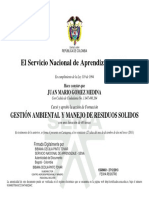 El Servicio Nacional de Aprendizaje SENA: Gestión Ambiental Y Manejo de Residuos Solidos