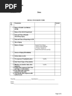 Needle Stick Injury Form