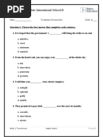 Gr. 6 - Vocab Revision Sheet