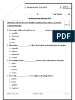 Grade 6 Vocabulary Quiz 1 2nd Term