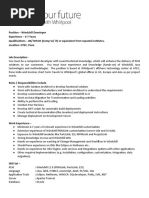 PLM Developer - Job Specification