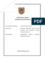 Spek Teknis Pembangunan Drainase