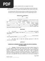 Operating Agreement OF - , LLC