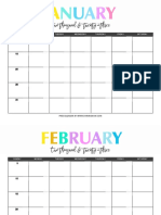 Colorful Editable 2023 Calendars by Shining Mom