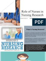 Role of Nurses in Nursing Research