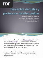 Cementos Dentales y Proteccion Dentino Pulpar