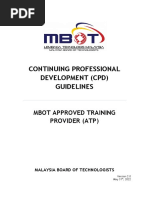 (CPD) Guidelines Mbot Approved Training Provider (Atp)