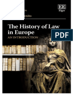 The History of Law in Europe