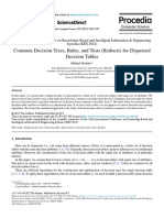 Common Decision Trees, Rules, and Tests For Dispersed