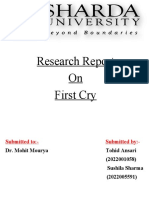 Research Report of First Cry