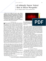 Fabrication of Arbitraily Narrow Vertical Dielectric Slots in Silicon Waveguides