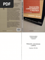 Libro Educacionconocimientoypolitica Argentina 19832003