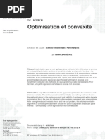 Optimisation Et Convexité