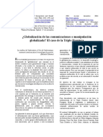 ¿Globalización de Las Comunicaciones o Manipulación Globalizada? El Caso de La Triple Frontera