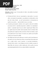 Fichamento: de Uma Política de Ideias A Uma Política de Presença?