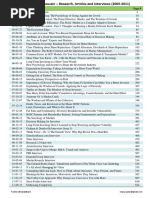 Michael Mauboussin E28093 Research Articles and Interviews 2005 2011