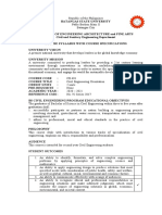 CE 401 Civil Engineering Orientation Course Specifications