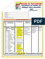 3° Sesión Día 3 Com Escribimos Un Cuento Con Diálogos Sobre Educación Vial Unidad 7 Semana 1