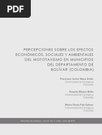 Percepciones Sobre Los Efectos Económicos, Sociales Y Ambientales Del Mototaxismo en Municipios Del Departamento de Bolívar (Colombia)