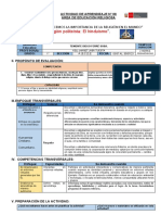 SESIÓN DE CLASE N°08 de La Unidad 2 Del 1° Grado Difeso