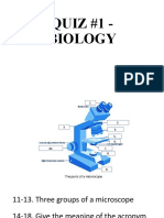 Quiz #1 - Biology