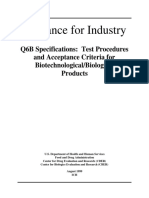 Q6B Specifications Test Procedures and Acceptance Criteria For Biotechnological Biological Products