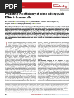 Predicting The Efficiency of Prime Editing Guide RNAs in Human Cells