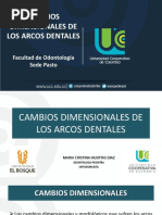 Cambios Dimensionales de Los Arcos Dentales