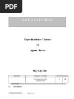 Especificaciones Técnicas Aguas Lluvias