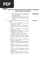 Kashmir University Statutes (PHD) - Now Repealed