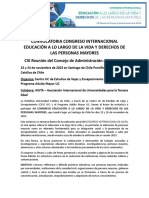 Convocatoria Congreso Internacional CEVE UC - AIUTA 23 y 24 Nov 2023