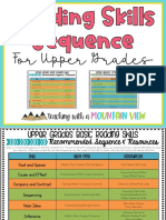 Reading Skills Sequencefor Upper Grades