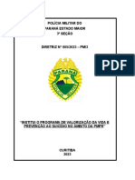 2023 - Diretriz 005 - Institui o Programa de Valorizacao Da Vida e Prevencao Ao Suicidio No Ambito Da PMPR