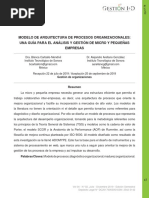 Modelo de Arquitectura de Procesos Organizacionales: Una Guía para El Análisis Y Gestión de Micro Y Pequeñas Empresas