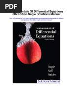 Fundamentals of Differential Equations 8th Edition Nagle Solutions Manual