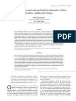 A Pesquisa Intervenção em Psicologia Da Educação e Clínica