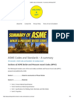 ASME Codes and Standards - A Summary - Welding & NDT