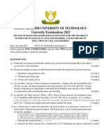 SAS 2130 Statistics - Civil, BEd