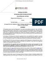 An Appeal From The Judgment of Hon. C. Wekesa, Ag. S.R.M. Delivered On 9.12.2013 in Nyeri C.M.C.C. No. 263 of 2012