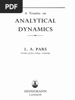 A Treatise On ANALYTICAL DYNAMICS L. A. PARS