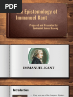 The Epistemology of Immanuel Kant