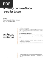 Aula 1 - A Criança Como Método para Ler Lacan