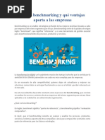 Act 6 Qué Es Benchmarking y Qué Ventajas Aporta A Las Empresas