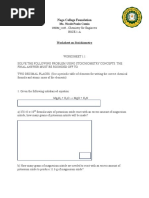 Worksheet On Stoichiometry