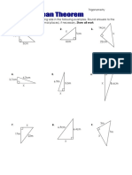 Pythagorean Theorem Worksheet