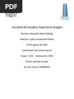 Cuestionario de Comunicación Oral y Escrita