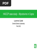 HACCP Case Study - Mycotoxins in Copra